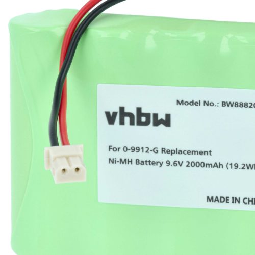 VHBW Alarmanlagen Akku Visonic 100729, 103-300672, GP130AAH6BMX, 0-9912-G - 2000 mAh 9,6 V NiMH