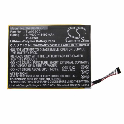 VHBW Tablet battery for Alcatel TLp032CC - 3100 mAh 3.7 V NiMH