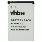 VHBW Vezetékes telefon akku Snom 00001595, 02-109457, 60020438 - 900 mAh 3,7 V Li-Ion