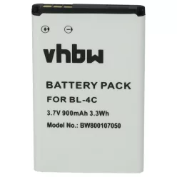   VHBW Vezetékes telefon akku Snom 00001595, 02-109457, 60020438 - 900 mAh 3,7 V Li-Ion