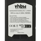 VHBW Electric Power Tool Battery McCulloch 00058-26.117.01, 582611701, LI-402A – 4000 mAh, 40 V, Li-Ion