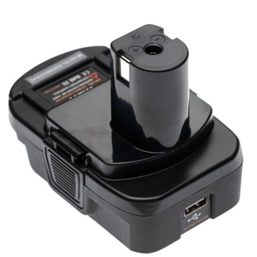 VHBW Battery Adapter for DeWalt & Milwaukee Power Tools (20V to 18V Lithium-Ion), + USB Port