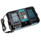 VHBW Dual Charger replaces Makita DC18RD, 196933-6 type for MakitaPower Tool batteries etc. Li-Ion 14.4 V / 18 V