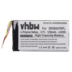 VHBW GPS Akku Becker SR364276 - 1250 mAh 3,7 V Li-Polymer