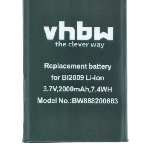 VHBW Radio Akku Hytera BL2009 - 2000 mAh 3,7 V Li-Ion