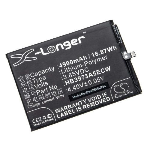 VHBW Mobile Phone Battery Huawei RVL-AL09, HB3973A5ECW - 4900 mAh 3.85 V Li-Polymer - Smartphone Battery