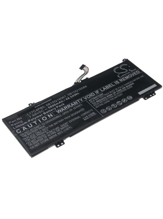 Notebook akkumulátor  Lenovo 5B10Q16067, 5B10Q22883, 5B10Q16066 - 5800 mAh 7,68 V Li-polimer, fekete