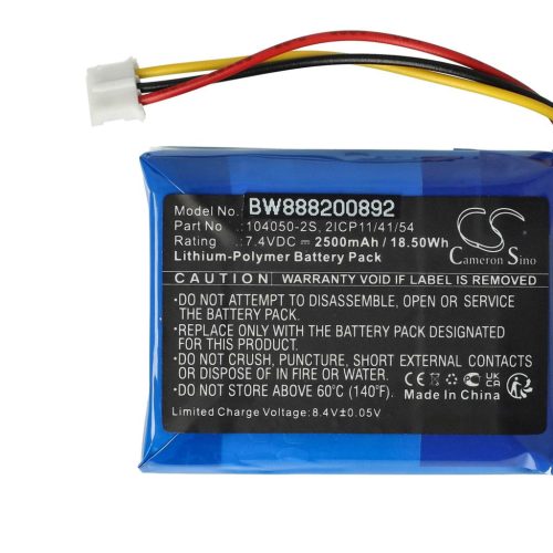 VHBW akkumulátor Philips 104050-2S, 2ICP11/41/54 Philips hangszórót - Li-polimer 2500 mAh