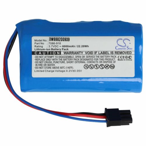 VHBW Lawn Mower Battery for Wolf-Garten 7086-918 - 6000 mAh 3.7 V Li-Ion