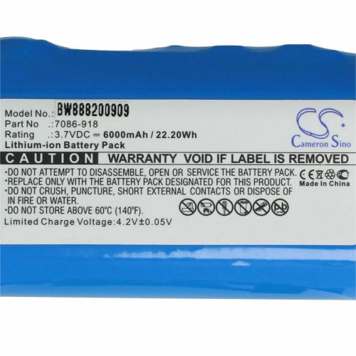 VHBW Lawn Mower Battery for Wolf-Garten 7086-918 - 6000 mAh 3.7 V Li-Ion