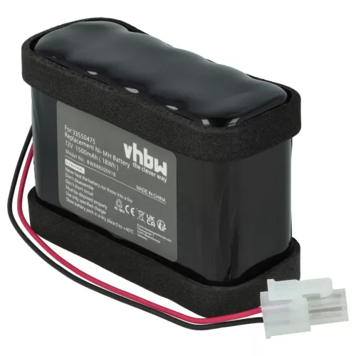VHBW Gate Operator Battery Besam 33550475, 550473, 45A020BA00004, 550475 - 1500 mAh 12 V NiMH