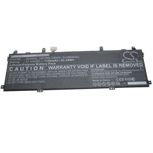 VHBW Notebook Battery HP HSTNN-DB8W, L29048271, HSTNNDB8W - 7100 mAh 11.55 V Li-polymer, Black