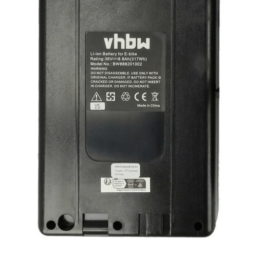 VHBW Rack-Mounted Battery with Installation System, Li-Ion, 36V, 8.8Ah, Black.