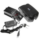 VHBW seat post/frog battery + holder, Li-Ion, 24V, 13.2Ah, black