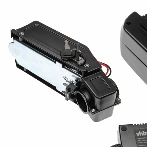 VHBW seat post/frog battery + holder, Li-Ion, 24V, 13.2Ah, black