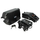 VHBW Seat Post/Frog Battery + Holder, Li-Ion, 36V, 13.2Ah, black