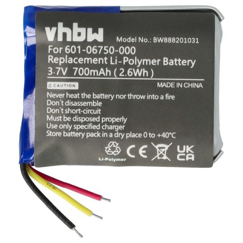 Videokamera elem GoPro 601-06750-000, 601-06750-101 - 700 mAh 3,7 V Li-polimer