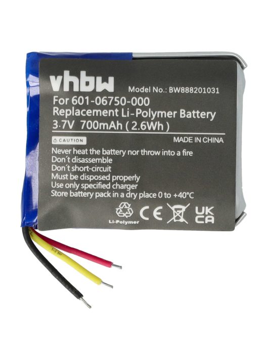 Videokamera elem GoPro 601-06750-000, 601-06750-101 - 700 mAh 3,7 V Li-polimer