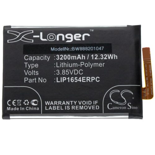VHBW Mobile Phone Battery for Sony LIP1654ERPC, 1309-2682, SNYSK84 - 3200 mAh 3.85 V Li-Polymer - Smartphone Battery