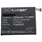 VHBW Mobile Phone Battery Alcatel CAC3000034CC, TLp030JC - 2950 mAh 3.85 V Li-Ion