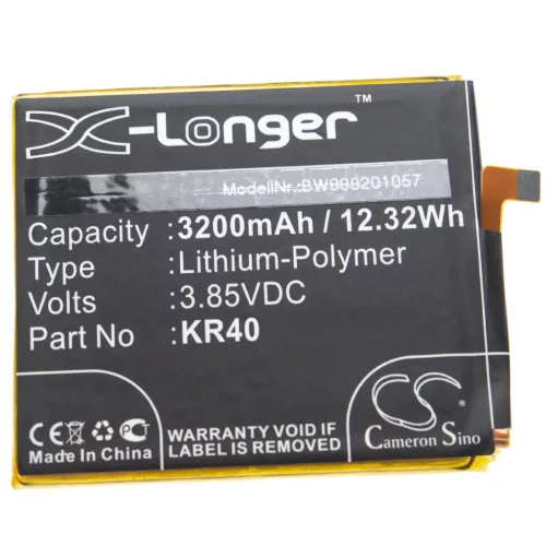 VHBW Mobile Phone Battery for Motorola SB18C43602, KR40 - 3200 mAh 3.85 V Li-Polymer