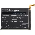 VHBW Mobile Phone Battery Samsung EB-BN972ABU, EB-BN972ABUL - 4300 mAh 3.85 V Li-polymer