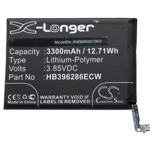 VHBW Mobile Phone Battery for Huawei HB396286ECW - 3300 mAh 3.85 V Li-polymer - Smartphone Battery