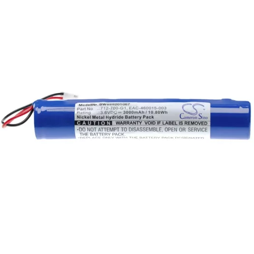 VHBW INFICON A19267-460015-LSG, EAC-460015-003, 712-700-G1 - 3000 mAh 3.6 V NiMH Battery