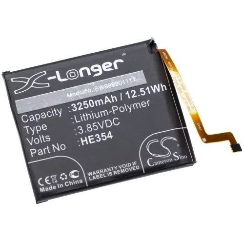 VHBW Mobiltelefon Akku Nokia HE354 für Telefone - 3250 mAh 3,85 V Li-Polymer