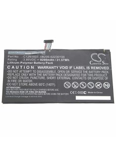   Tabletta akkumulátor Asus 0B200-02230100, 0B200-02230000, C12N1607 - 8200 mAh 3,85 V Li-polimerhez