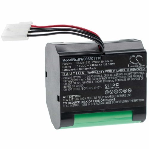 Akkumulátor Vorwerk SCM61932, PN46439, 46439-hez - 4500 mAh, 7,4 V, Li-Ion