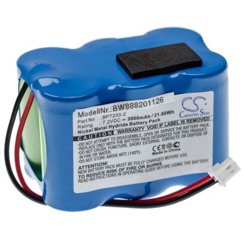 VHBW Birdog BP7233-2 Battery - 3000 mAh 7.2 V NiMH