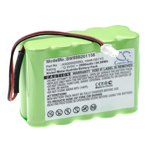 VHBW Alarm System Battery A5Q00020293, IAB1201-8, 10HR1551YC - 2000 mAh 12 V NiMH