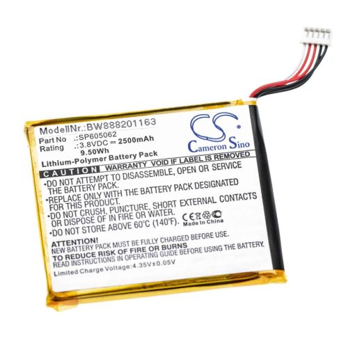 VHBW Tablet Battery for vTech SP605062 - 2500 mAh 3.8 V Li-polymer