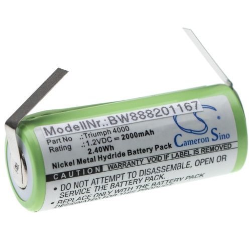 VHBW Elektrische Zahnbürste Akku Oral-B 3745, 3762, 3761 - 2000 mAh 1,2 V NiMH
