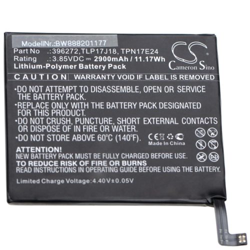 VHBW Mobile Phone Battery Wiko BQ-5504, 396272, S104-AC8000-000 - 2900 mAh 3.85 V Li-polymer - Smartphone Battery