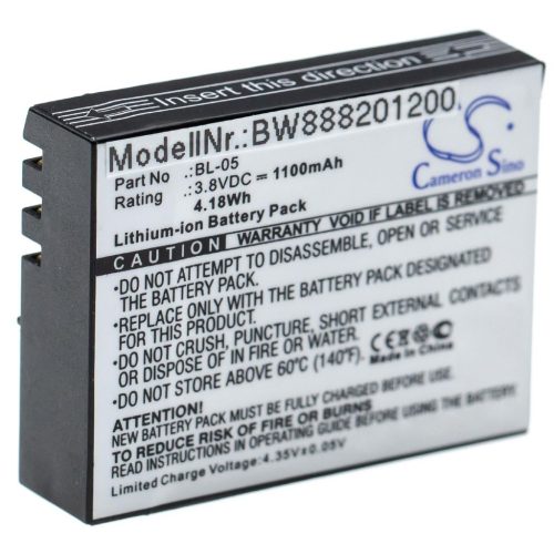 Videokamera akkumulátor EZVIZ BL-05 kamerához - 1100 mAh 3,8 V Li-Ion