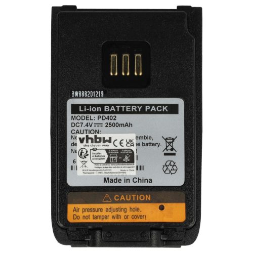 VHBW Radio Akku BL1502, BL2010, BL1504, BL2020-EX, BL2020 - 2500 mAh 7,2 V Li-Ion