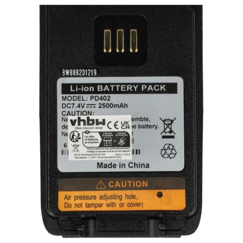 VHBW Radio Akku BL1502, BL2010, BL1504, BL2020-EX, BL2020 - 2500 mAh 7,2 V Li-Ion