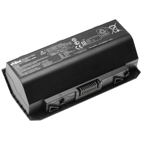 Notebook akkumulátor  Asus A42-G750-hez - 5900 mAh 15 V Li-polimer, fekete