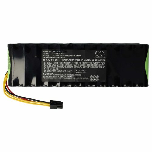 VHBW Lawn Mower Battery Husqvarna 578 84 87-03, 578 84 87-02, 578 84 87-01 - 6800 mAh 22.2 V Li-Ion - Gardening Tool