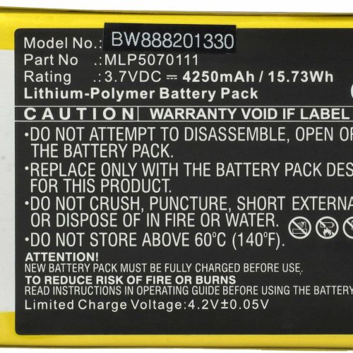 VHBW Car diagnostic tool battery for Autel MLP5070111 - 5000 mAh 3.7 V Li-polymer