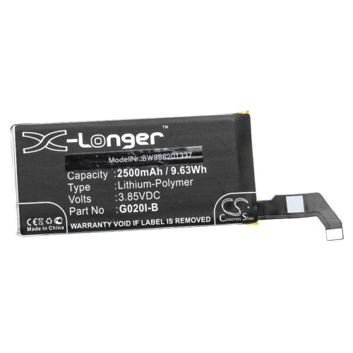 VHBW Mobile Phone Battery for Google G020I-B - 2500 mAh 3.85 V Li-Polymer - Smartphone Battery