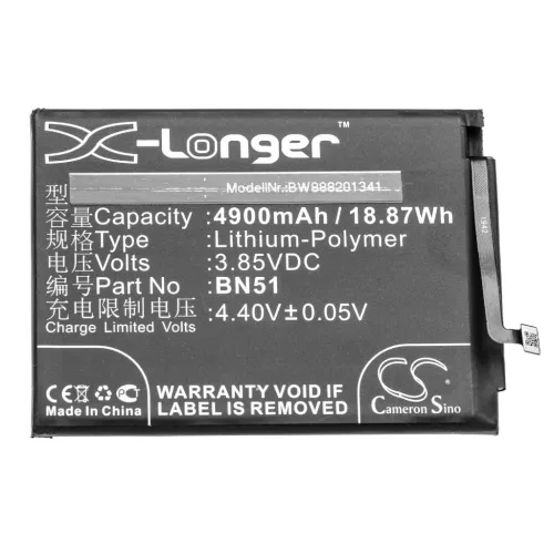 VHBW Mobiltelefon Akku Xiaomi BN51 - 4900 mAh 3,85 V Li-Polymer