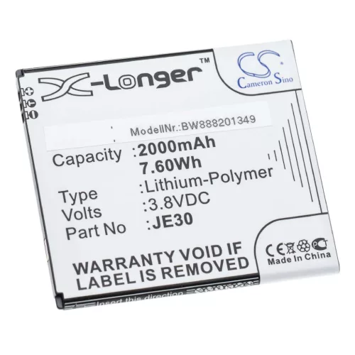 VHBW Mobile Phone Battery for Motorola JE30 - 2000 mAh 3.8 V Li-Polymer