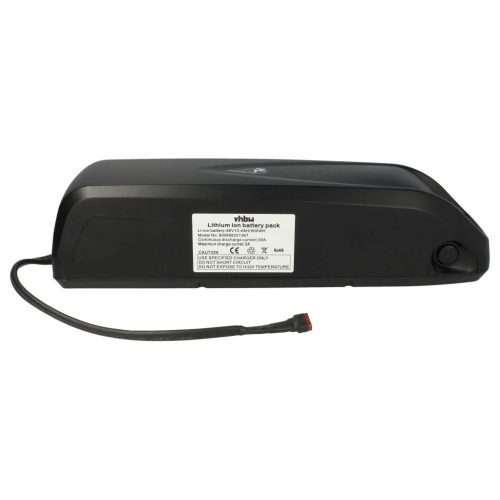 VHBW Down Tube Battery + Charger for E-Bike, Li-Ion, 48V, 10.4Ah, Black