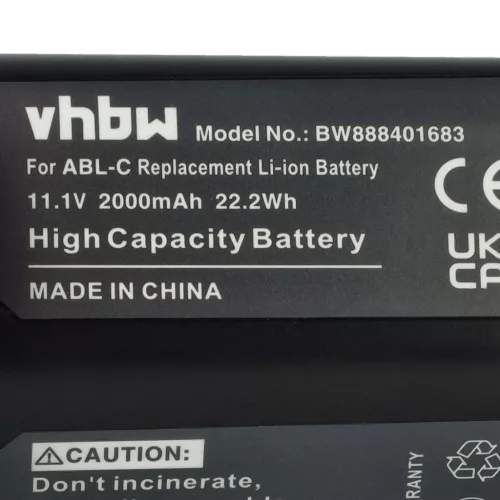 VHBW Akku iRobot M611020, ABL-C - 2000 mAh, 10,8 V, Li-Ion