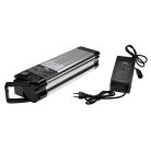 VHBW Seat Post Battery + Charger for E-Bike, Li-Ion, 48V, 14.4Ah, silver