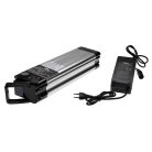 VHBW Seat Post Battery + Charger for E-Bike, Li-Ion, 48V, 14.4Ah, silver