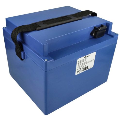 VHBW Battery for Electric Wheelchair, E-Bike, etc., Li-Ion, 72V, 20Ah, blue, with charger
